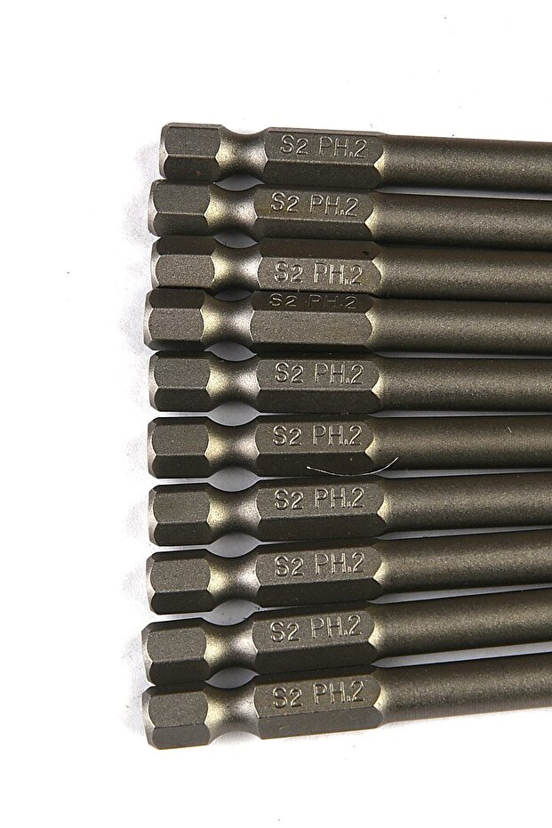 Yıldız Bits Uç PH2 75 mm – Vidalama Bits Ucu Seti S2 Çelik 10 Adet - 3
