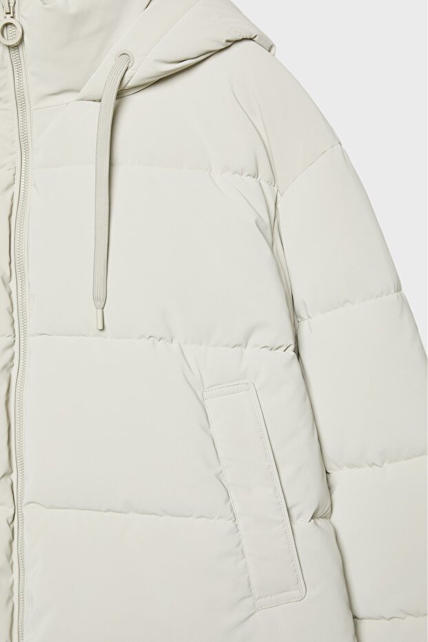 Kapüşonlu şişme mont - 7