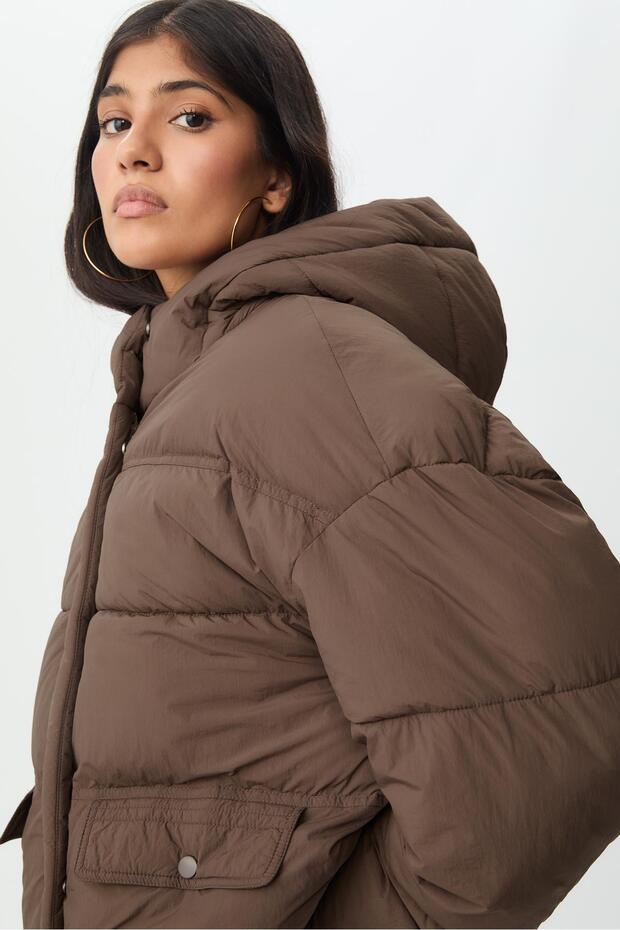 Kapüşonlu Dolgulu Mont - 2