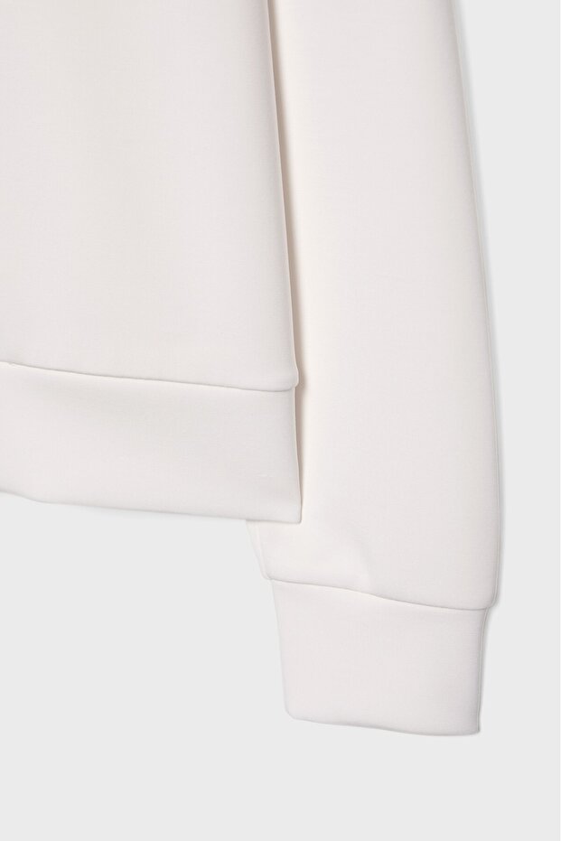 Yumuşak dokulu basic sweatshirt - 7