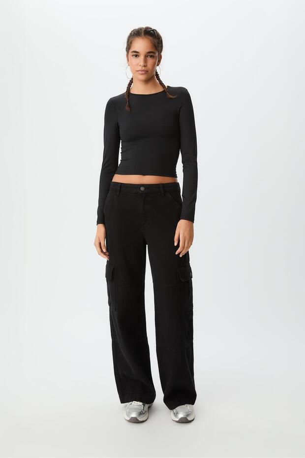 Düz Paça Kargo Pantolon - 2