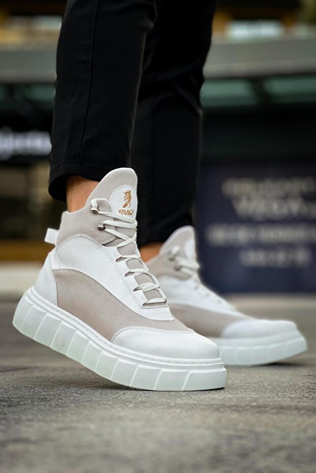 Fehér magassarkú csizma - 104-es modell - 6