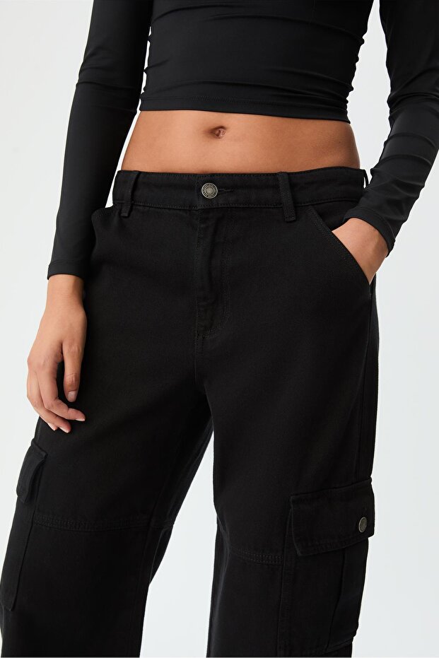 Düz Paça Kargo Pantolon - 3