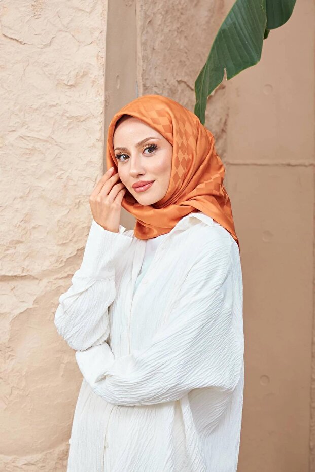 Dama Jakarlı Eşarp Taba 9900-23 - 2