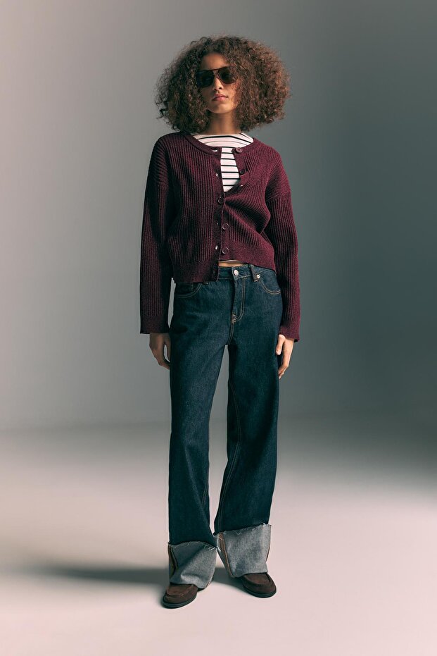 Düğmeli Triko Ceket - 1