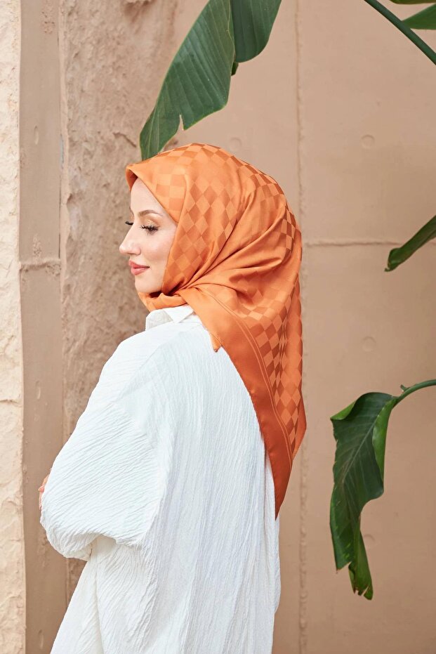 Dama Jakarlı Eşarp Taba 9900-23 - 4