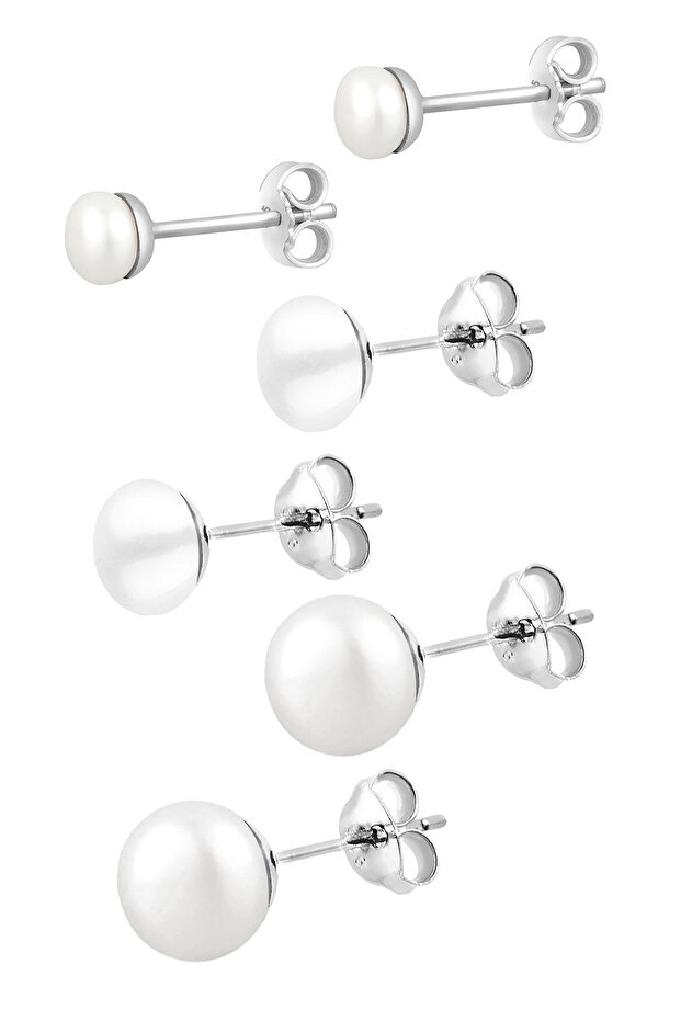 Ohrringe Süßwasser-Zuchtperlen 925er Sterlingsilber - 3