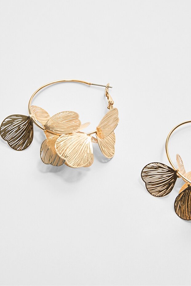 Çiçekli Halka Küpe - 3