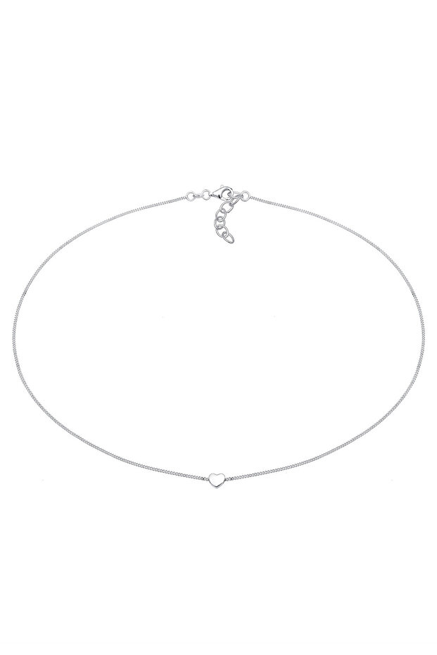 Halskette Damen Choker Herzanhänger Filigran aus 925er Sterlingsilber - 3