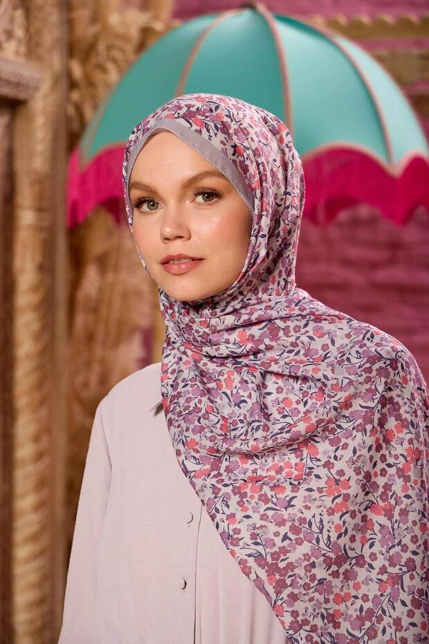 شال مراكش كوليكسيون ناعم بلون زهرة الرمان الوردي 3046-28
