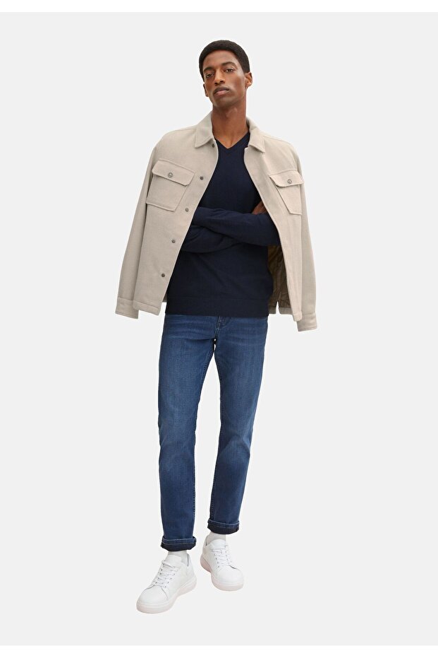 Strickpullover Basic Pullover V-Neck - 4