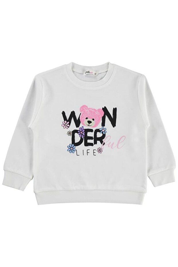 Wonderful Life Printed 2-5 Years Old Sweatshirt - Ecru 4-5 Years Old
