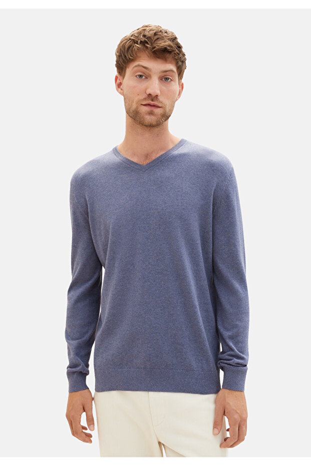 Pullover Strickpullover Basic V-Neck - 5