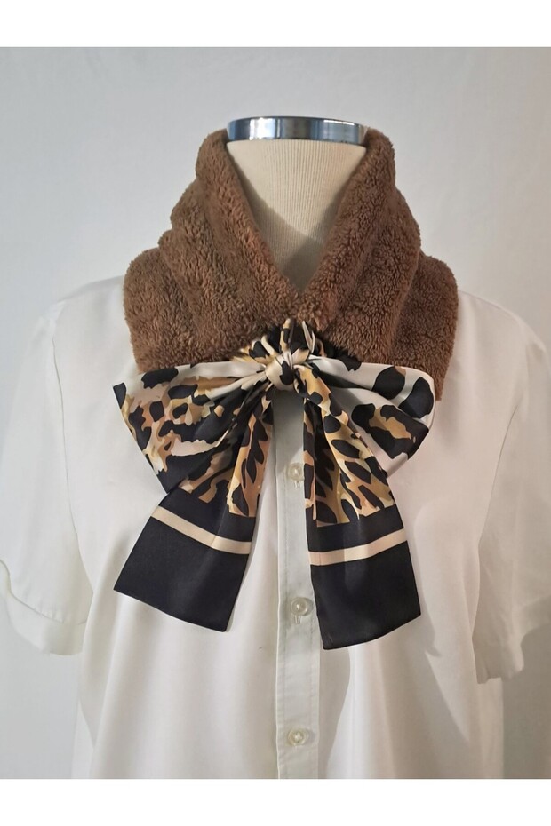 fularlı peluş boyunluk, atkı - 3