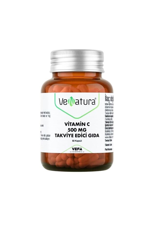 Vitamin C 500 Mg Food Supplement 60 Capsules