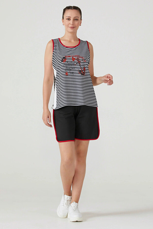 Kadın Şortlu Takım - Siyah - 1