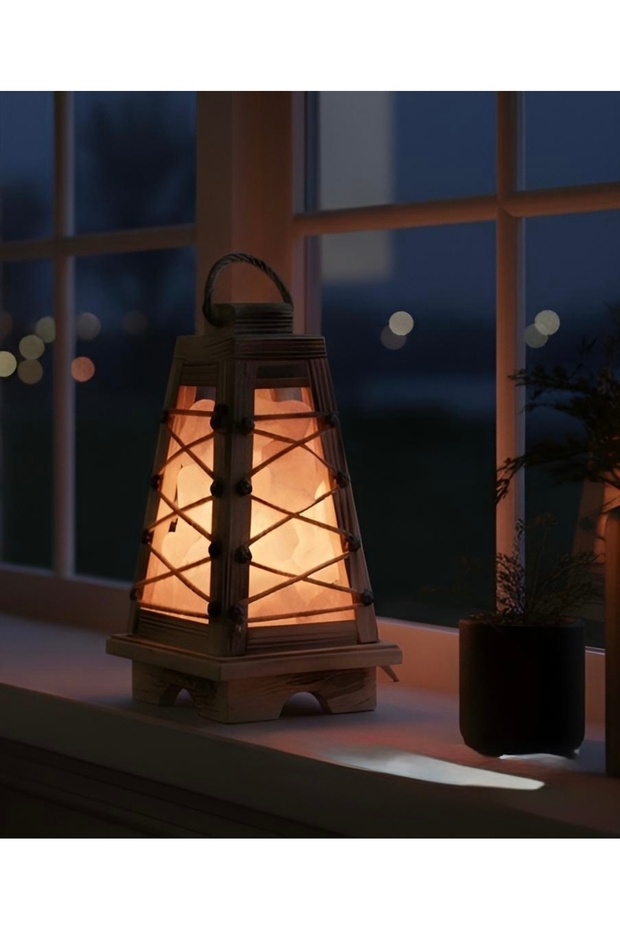 Candlestick Model Sailor's Lantern Salt Lamp Çankırı Rock Salt Gift Decorative Item
