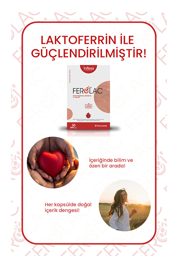 Infless Ferolac Demir Bisglisinat elat Laktoferrin Ve C Vitamini 