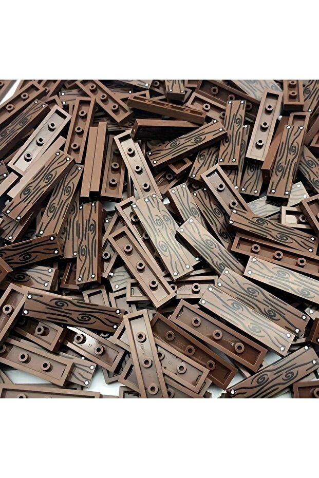 dark brown 20pcs MOC Compatible 2431 Small Particle Building Block Scene Accessories, 1x4 Flat Wood