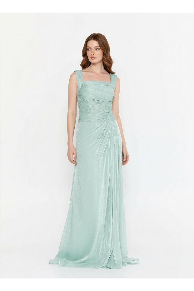 6053ŞİF ŞİFON ELBİSE - 1