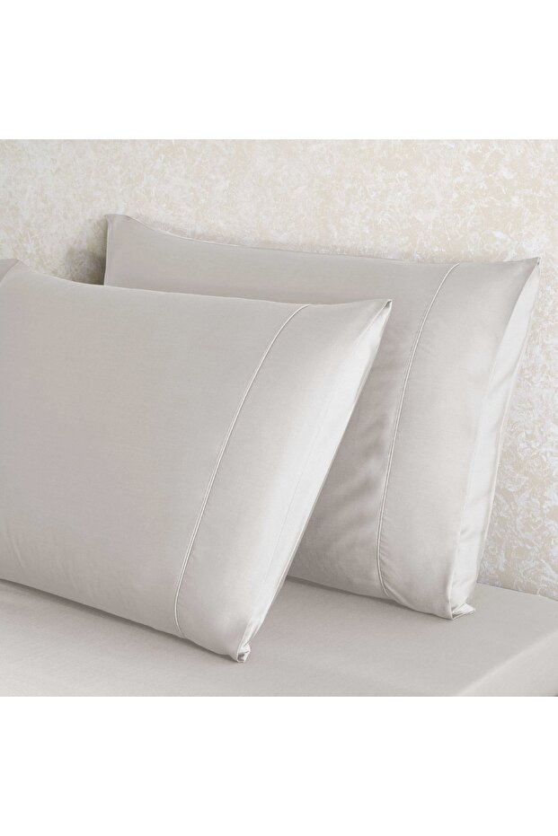 X Tencel ™ Lyocell Set of 2 Standard Pillowcases Beige