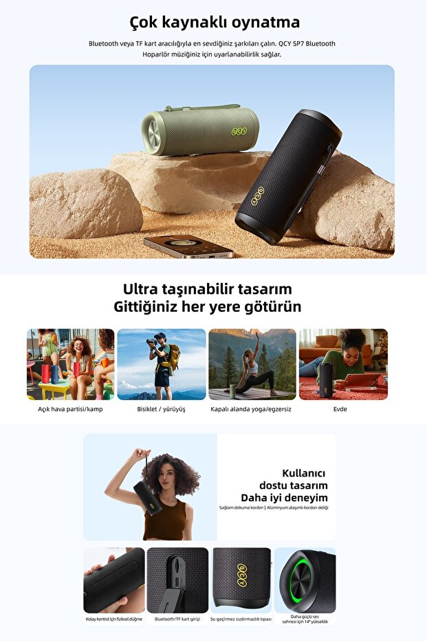 40W Portable Bluetooth Speaker - 14 Hours Listening with Rgb Light Ipx7 and Tf Card Input - 5