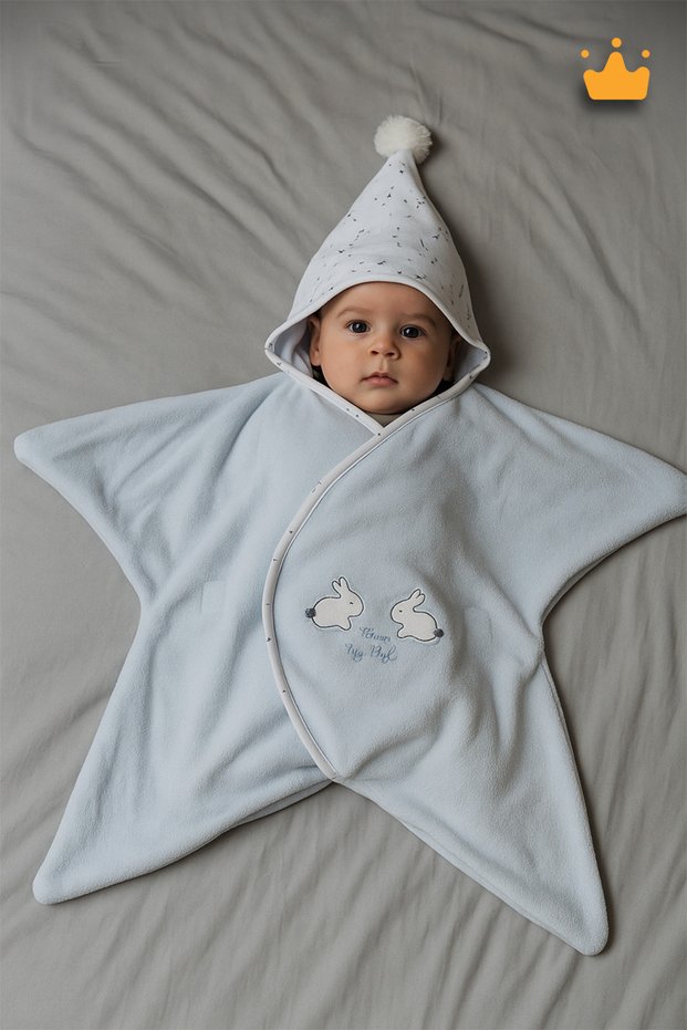 100% Cotton Baby Bath Towel Cute Star Design Baby Boy Girl Bathrobe 11395