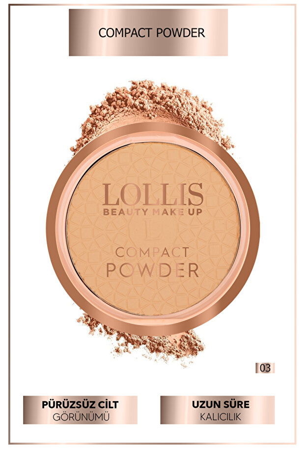 Compact Powder Pudra Pürüzsüz Görünüm Hafif Dokulu Kompakt Powder 03 - 1