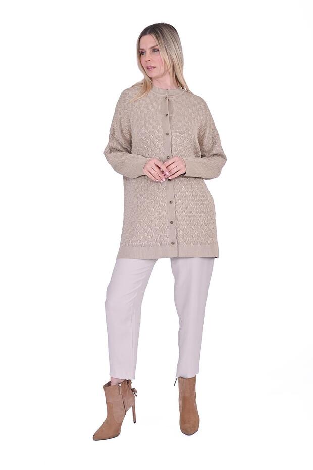 Başak Triko Hırka KREM - 2