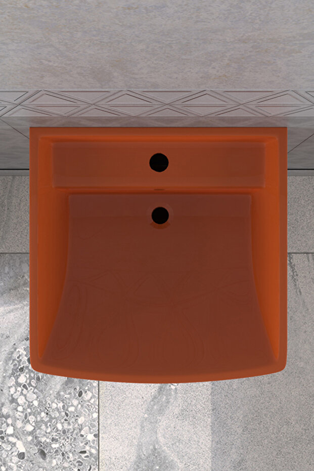 Loop 50 Cm Asma Monoblok Lavabo Turuncu - 2