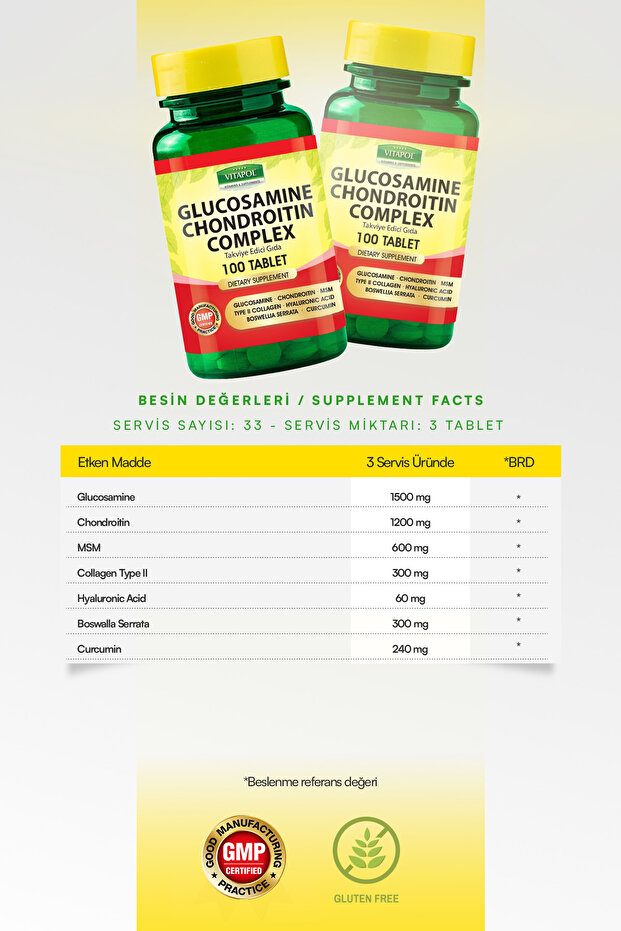 Glucosamine Chondroitin Complex 100 Tablet - 3