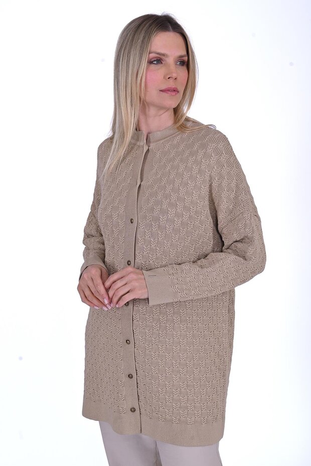 Başak Triko Hırka KREM - 1