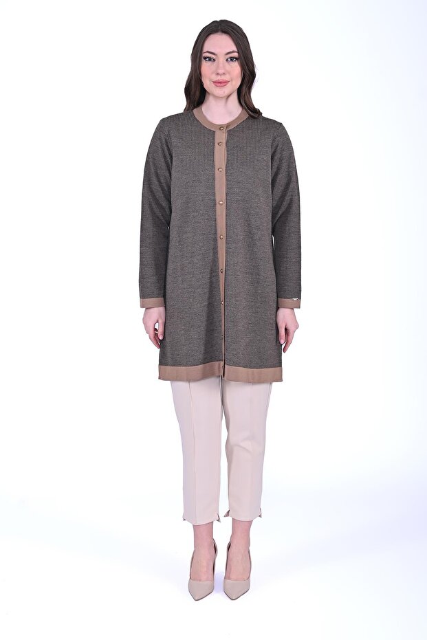 Defne Triko Yün Hırka CAMEL - 2