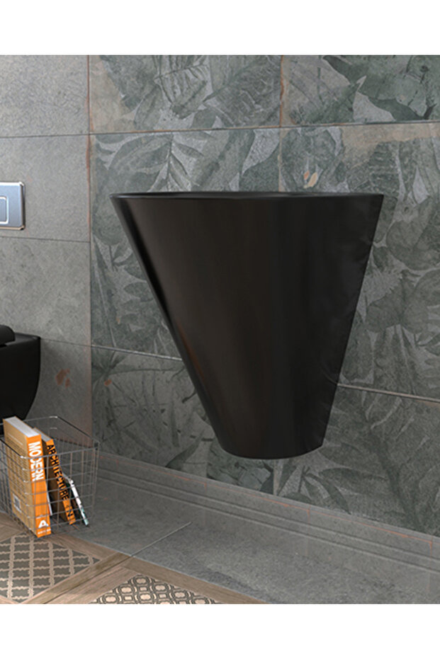 Garcia 48 Cm Monoblok Lavabo Siyah - 3