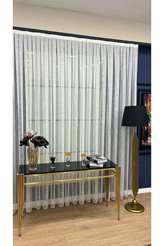 Volper Vp501 Natural Linen Tulle Curtain 1/2,5 Pleat Ecru