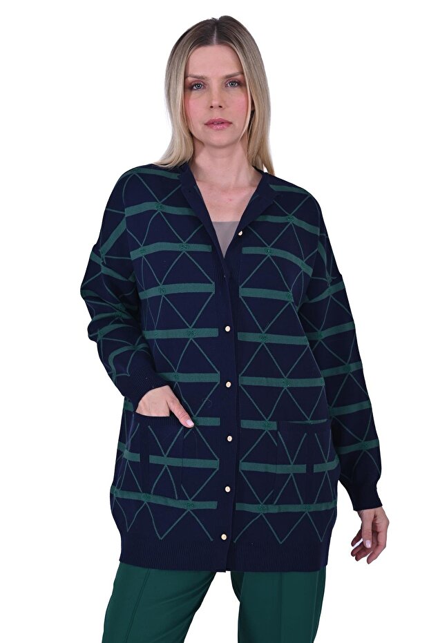 Crystal Knitwear Cardigan Green