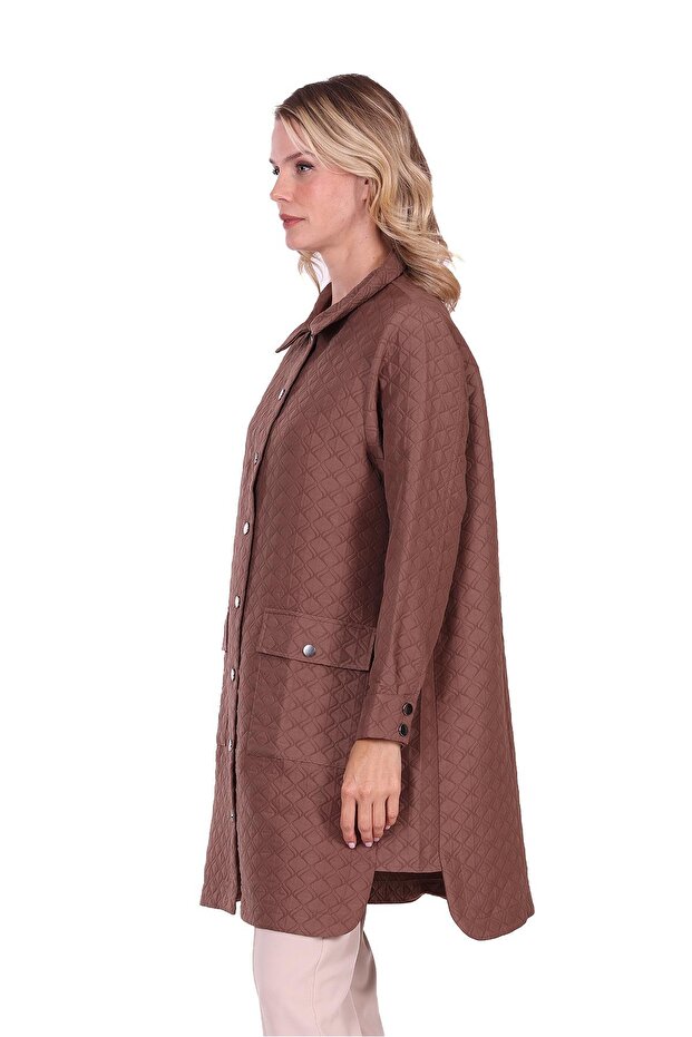 Kapitone Gömlek Kap VİZON - 2