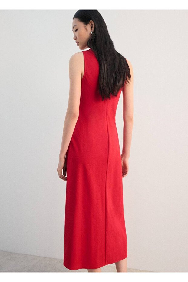 Evaze midi elbise - 4