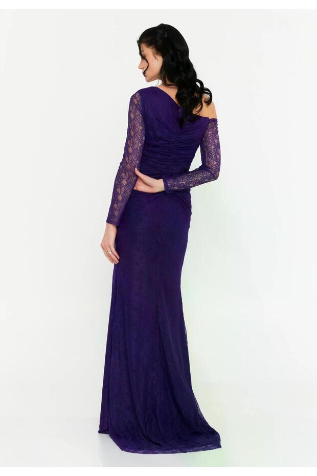 6142DAN LEZ DANTEL ELBİSE - 2