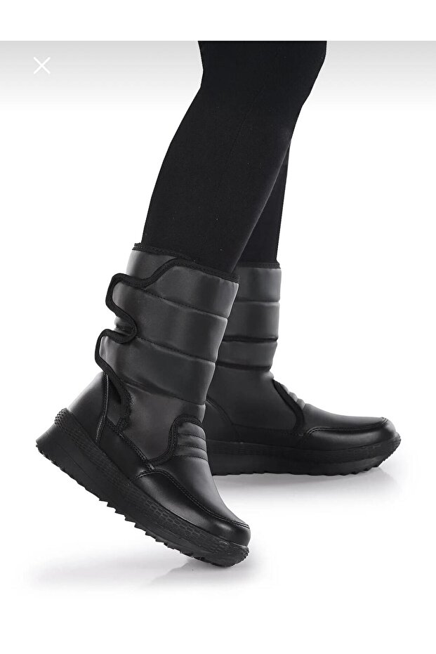 Women's Snow Boots with Fur Inside, Anti-Slip Sole and Thermal Velcro