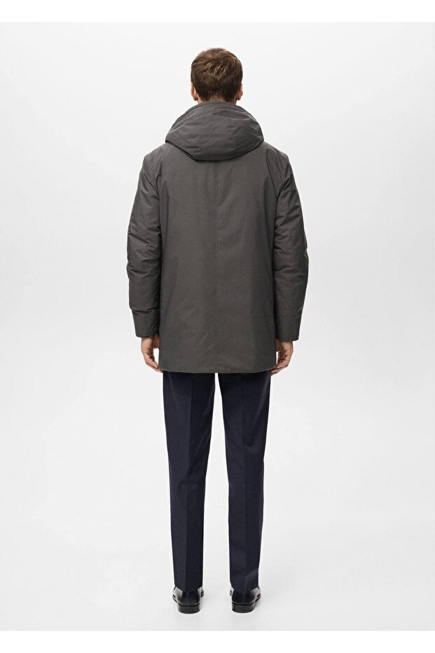 Çıkarılabilir su itici kapitone parka - 4