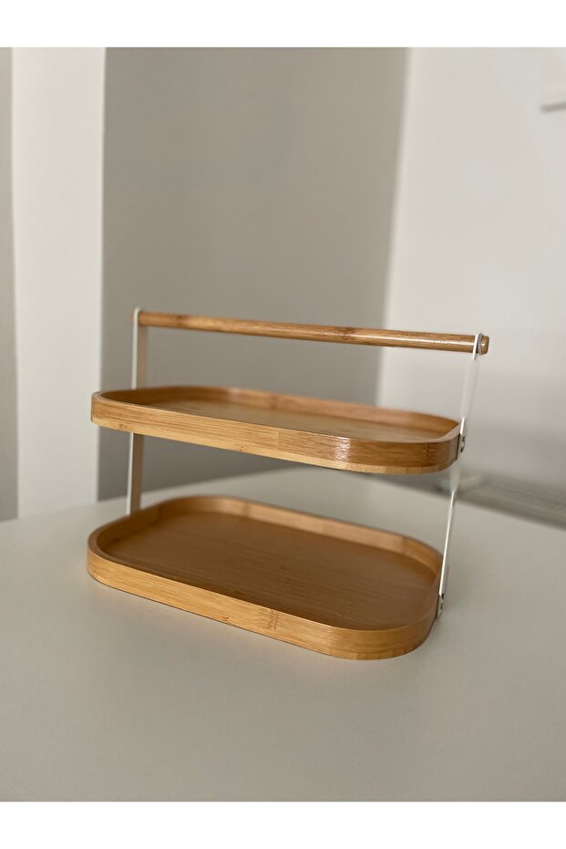 2 Katlı Bambu Stand / Sunumluk - 2