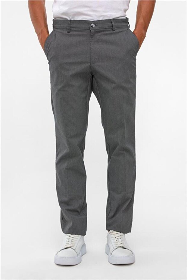 Siyah Regular Armürlü Pantolon - 2