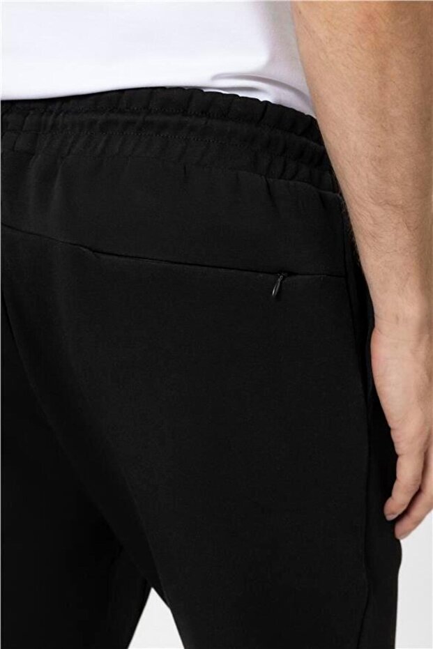 Siyah Regular Düz Jogger Pantolon - 5