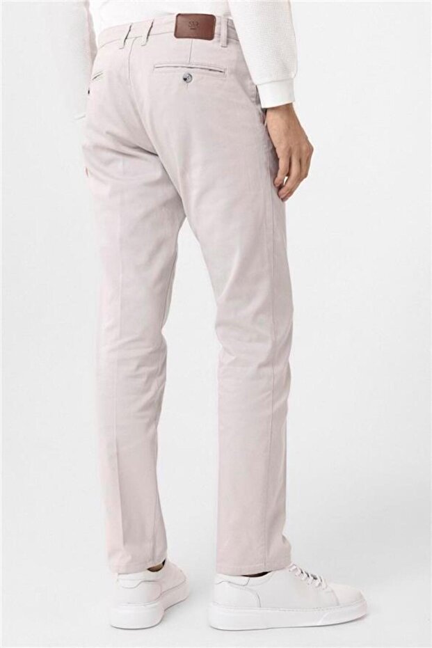 Gri Regular Armürlü Pantolon - 6