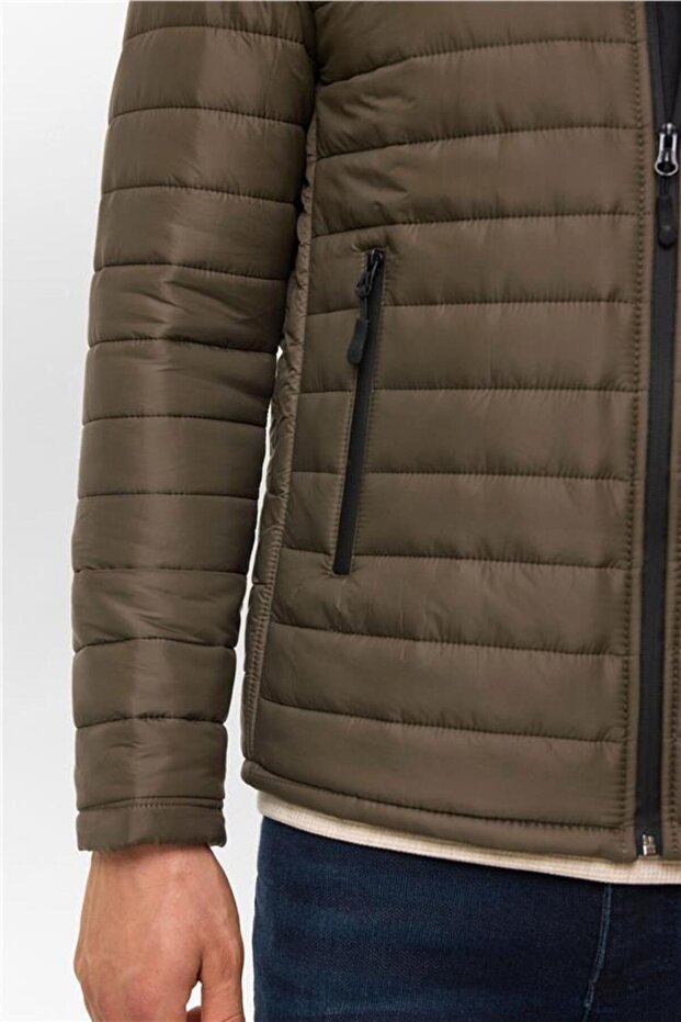 Haki Slim Kapitone Mont - 4