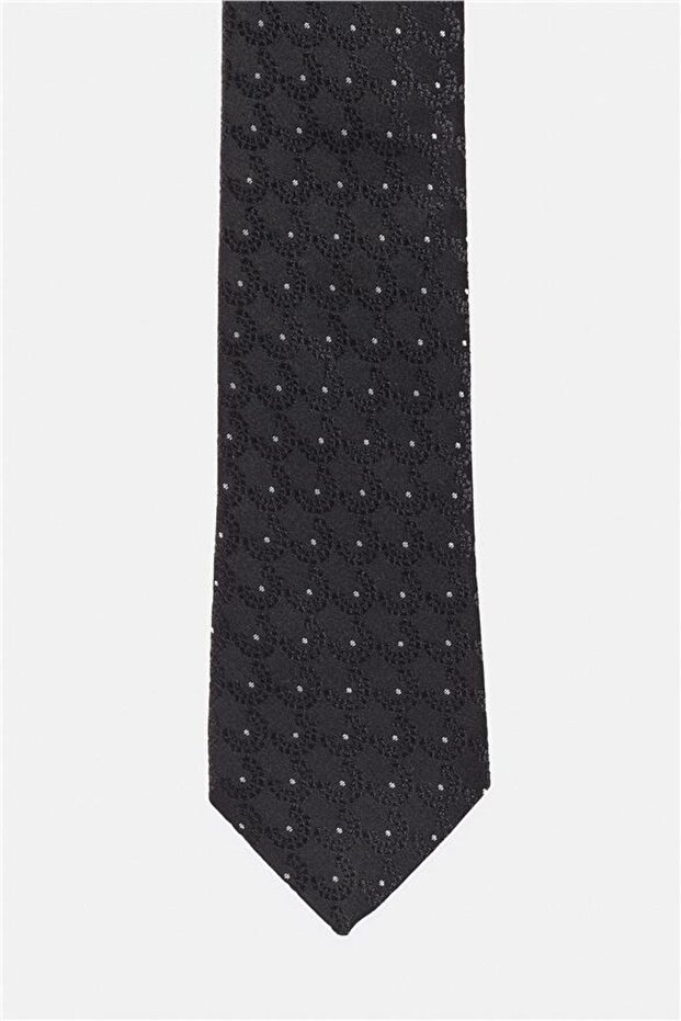 Siyah Baskılı Kravat - 2