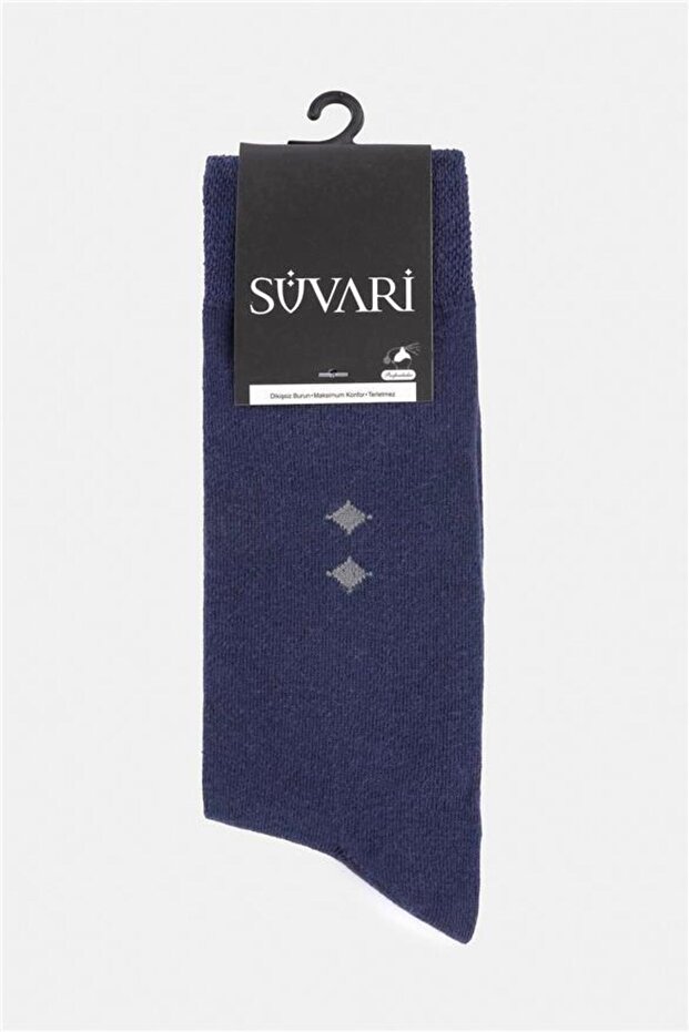 Lacivert Düz Çorap - 1