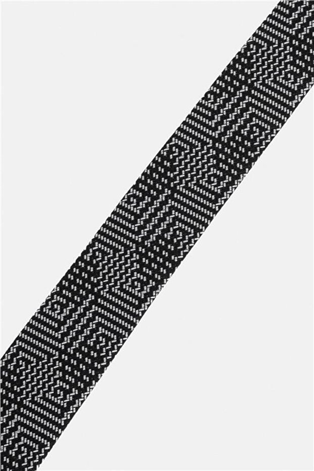 Siyah Baskılı Kravat - 3