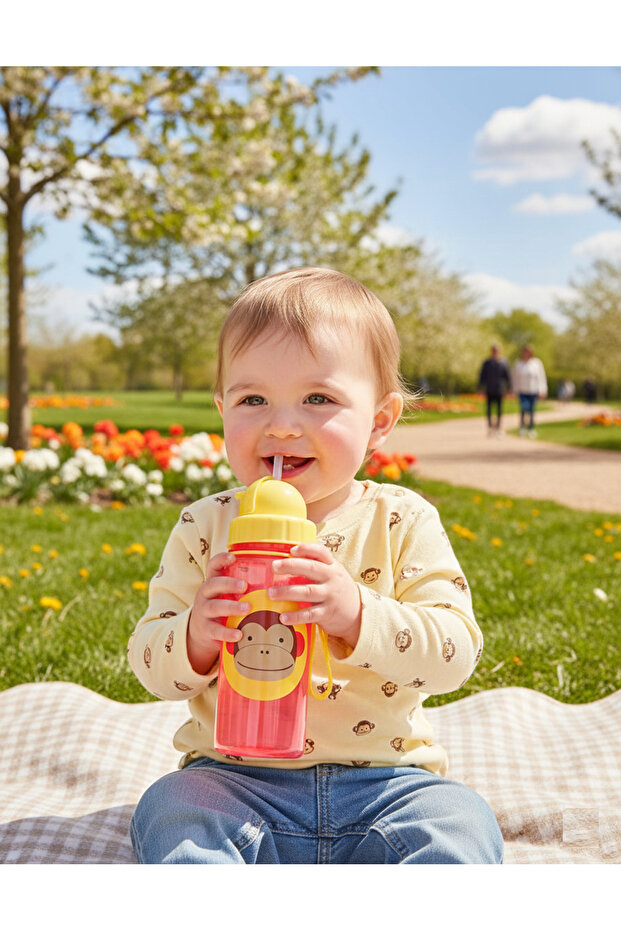 زجاجة مياه مع شفاطة |   قرد - 1
